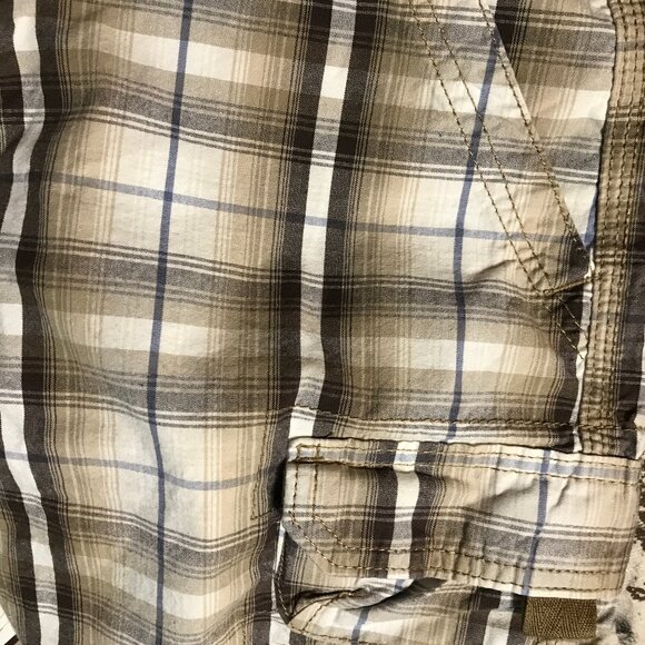 Lee Dungarees Men's Plaid Cargo Shorts Sz 32 - Picture 11 of 12